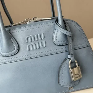 Miu Miu Women Vivant Nappa Leather Bag Aviation Blue 5BB200