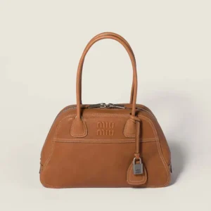 Miu Miu Women Vivant Nappa Leather Bag Caramel 5BB199