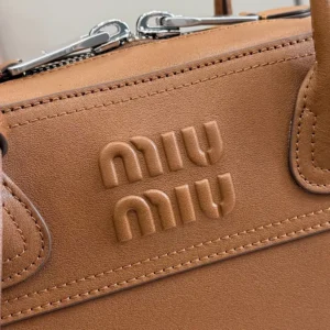 Miu Miu Women Vivant Nappa Leather Bag Caramel 5BB199