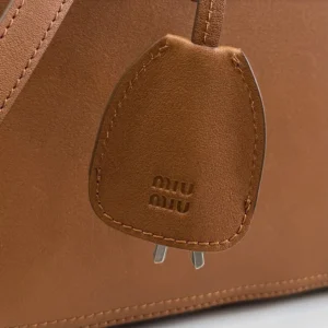 Miu Miu Women Vivant Nappa Leather Bag Caramel 5BB199