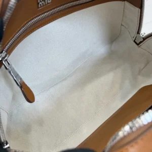 Miu Miu Women Vivant Nappa Leather Bag Caramel 5BB199