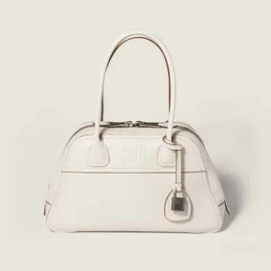 Miu Miu Women Vivant Nappa Leather Bag Chalk White 5BB199