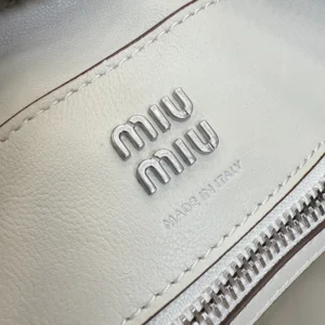 Miu Miu Women Vivant Nappa Leather Bag Chalk White 5BB199