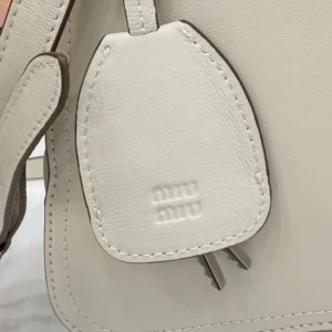 Miu Miu Women Vivant Nappa Leather Bag Chalk White 5BB199
