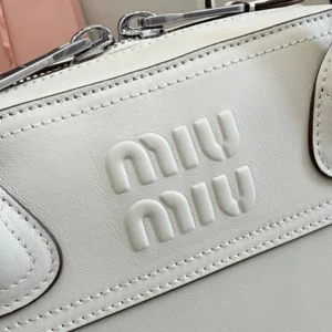 Miu Miu Women Vivant Nappa Leather Bag Chalk White 5BB199