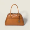 Miu Miu Women Vivant Nappa Leather Bag Cognac 5BB200
