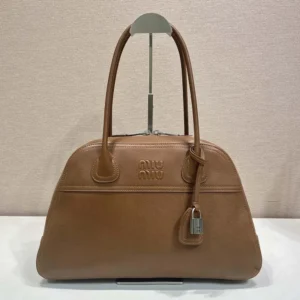 Miu Miu Women Vivant Nappa Leather Bag Cognac 5BB200