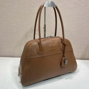 Miu Miu Women Vivant Nappa Leather Bag Cognac 5BB200