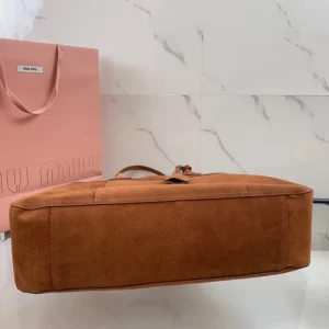 Miu Miu Women Vivant Suede Bag Cocoa Brown 5BB195