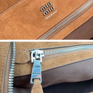 Miu Miu Women Vivant Suede Bag Cocoa Brown 5BB195