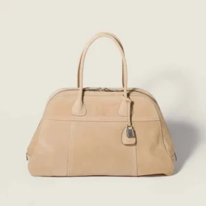 Miu Miu Women Vivant Suede Bag Ecru 5BB195