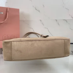 Miu Miu Women Vivant Suede Bag Ecru 5BB195