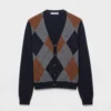 Prada Men Argyle Cashmere Cardigan P25O486519