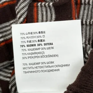 Prada Men Striped Cashmere and Silk Polo Shirt P24G3A