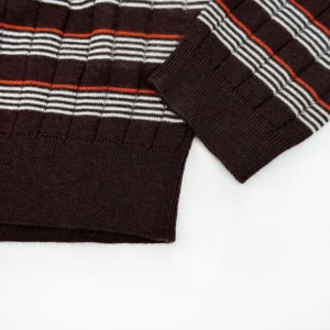 Prada Men Striped Cashmere and Silk Polo Shirt P24G3A
