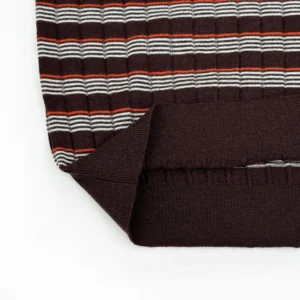 Prada Men Striped Cashmere and Silk Polo Shirt P24G3A