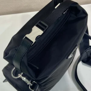 Prada Unisex Re-Nylon And Saffiano Leather Shoulder Bag Black