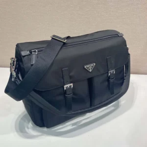 Prada Unisex Re-Nylon Shoulder Bag-Black 2VD072