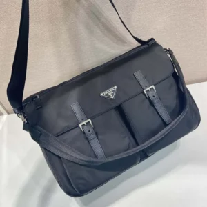 Prada Unisex Re-Nylon Shoulder Bag-Black 2VD072