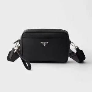 Prada Unisex Saffiano Leather Shoulder Bag Black 2VH210