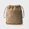 Prada Unisex Wish Suede Pouch 1NK0632FP1F0F24