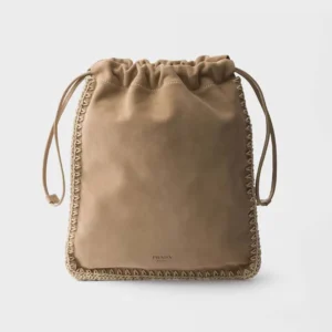 Prada Unisex Wish Suede Pouch 1NK0632FP1F0F24