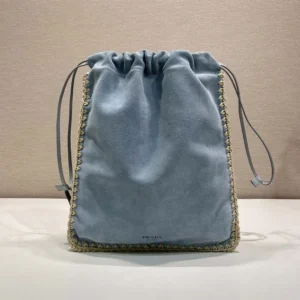 Prada Unisex Wish Suede Pouch 1NK0632FP1F0F24