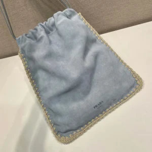Prada Unisex Wish Suede Pouch 1NK0632FP1F0F24
