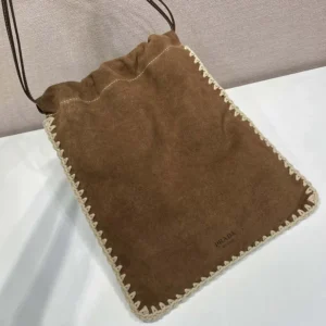 Prada Unisex Wish Suede Pouch 1NK0632FP1F0F24