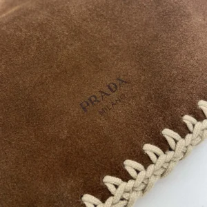 Prada Unisex Wish Suede Pouch 1NK0632FP1F0F24