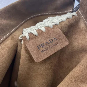 Prada Unisex Wish Suede Pouch 1NK0632FP1F0F24