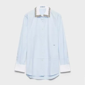 Prada Women Embroidered Poplin Shirt P465JR1XV2
