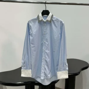 Prada Women Embroidered Poplin Shirt P465JR1XV2