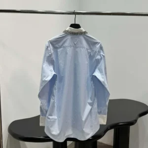 Prada Women Embroidered Poplin Shirt P465JR1XV2