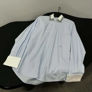 Prada Women Embroidered Poplin Shirt P465JR1XV2