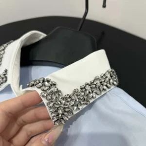 Prada Women Embroidered Poplin Shirt P465JR1XV2