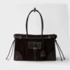 Prada Women Bonnie Large Corduroy and Leather Handbag 11 Prada Women Prada Bonnie Large Corduroy and Leather Handbag