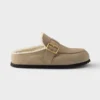 Prada Women Suede Mules Desert Beige 1R548O