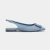 Roger Vivier Women Gommettine Slingback Ballerinas In Jacquard Denim