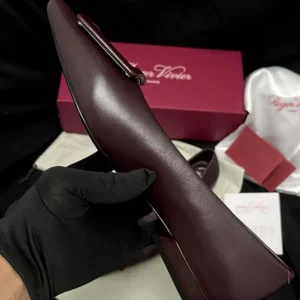 Roger Vivier Women Viv In The City Ballerinas In Leather Burgundy