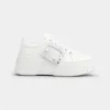 Roger Vivier Women Viv Skate Sneakers In Calfskin Nappa Leather White