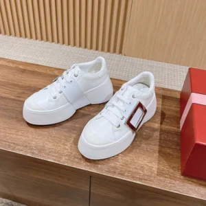 Roger Vivier Women Viv' Skate Sneakers In Leather White