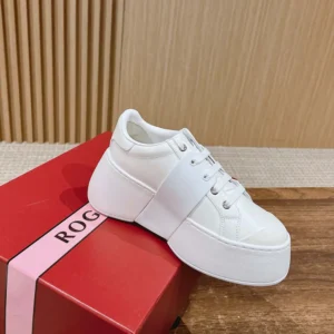 Roger Vivier Women Viv' Skate Sneakers In Leather White