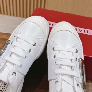 Roger Vivier Women Viv' Skate Sneakers In Leather White