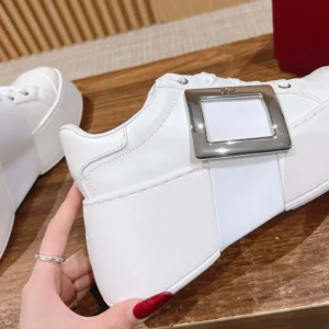 Roger Vivier Women Viv' Skate Sneakers In Leather White