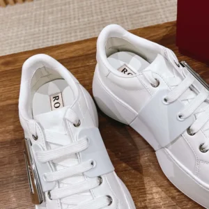 Roger Vivier Women Viv' Skate Sneakers In Leather White
