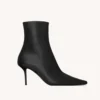 Saint Laurent YSL Women Ashley Booties In Smooth Leather Black