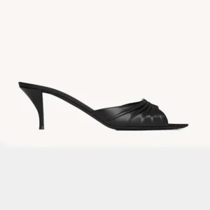 Saint Laurent YSL Women Babylone Mules In Smooth Leather Black