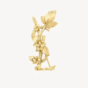 Saint Laurent YSL Women Cassandre Hydrangea Brooch in Metal