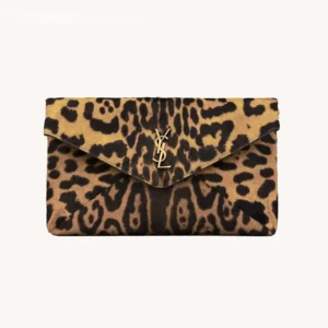 Saint Laurent YSL Women Cassandre Large Envelope Pouch In Pony Hair Leather 29cm